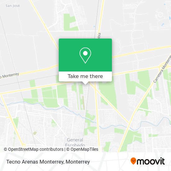Mapa de Tecno Arenas Monterrey