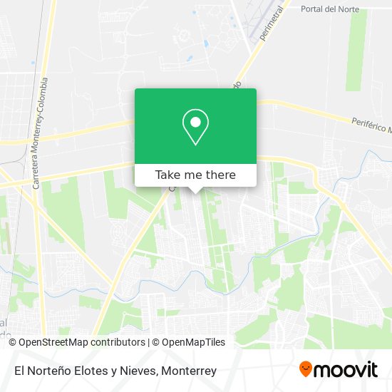 El Norteño Elotes y Nieves map