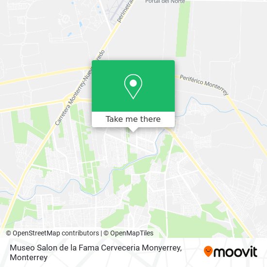Museo Salon de la Fama Cerveceria Monyerrey map