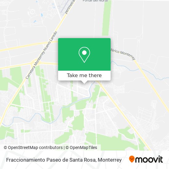 Fraccionamiento Paseo de Santa Rosa map