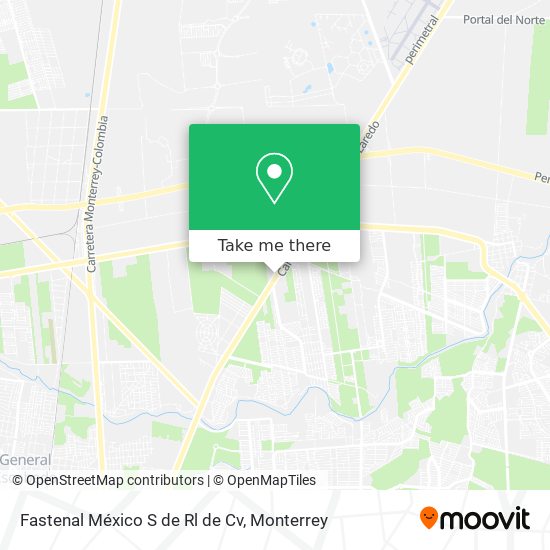 Fastenal México S de Rl de Cv map