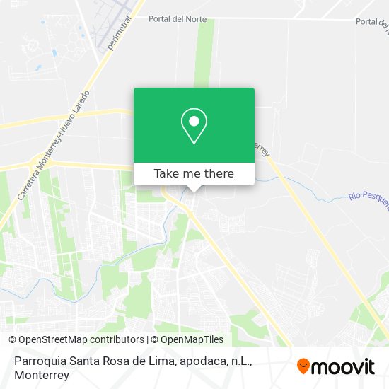 Parroquia Santa Rosa de Lima, apodaca, n.L. map