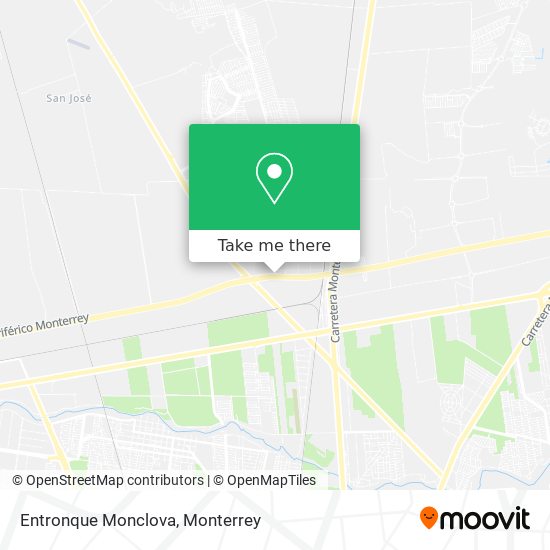 Entronque Monclova map