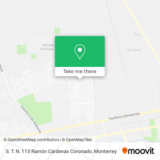 S. T. N. 113 Ramón Cárdenas Coronado map