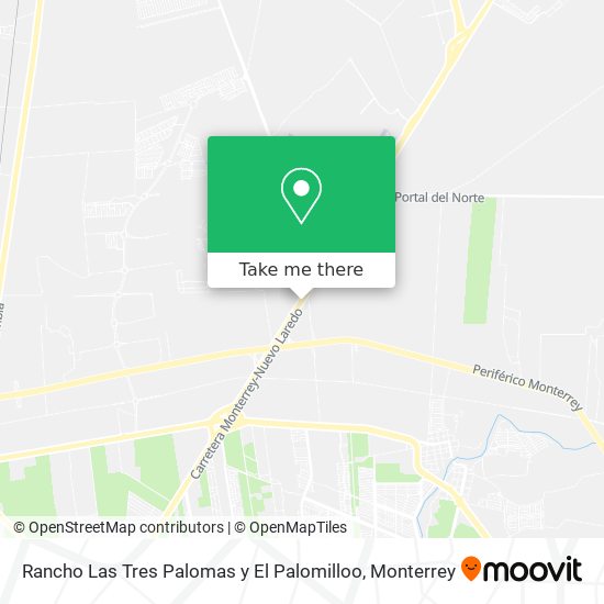 Rancho Las Tres Palomas y El Palomilloo map