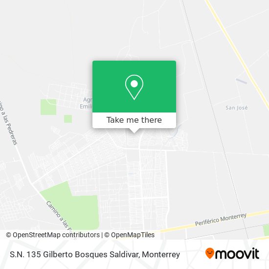S.N. 135 Gilberto Bosques Saldivar map