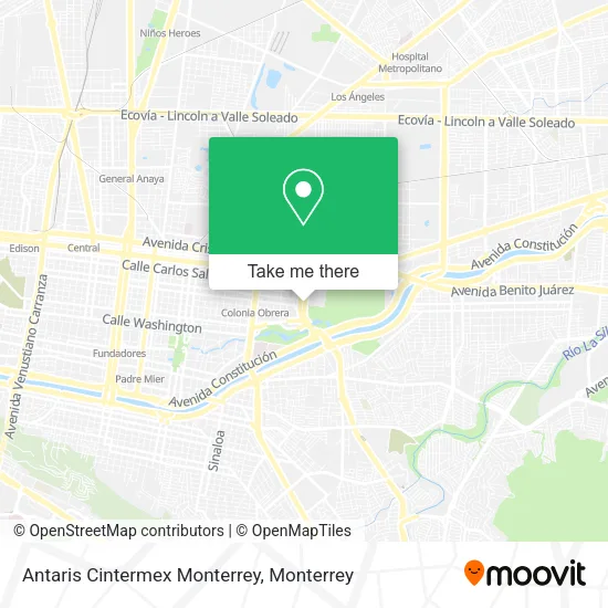 Antaris Cintermex Monterrey map