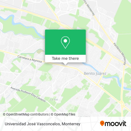 Universidad José Vasconcelos map