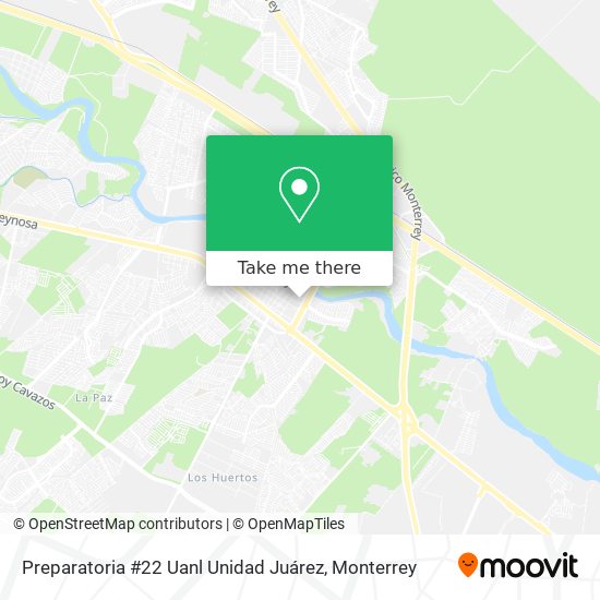 Mapa de Preparatoria #22 Uanl Unidad Juárez
