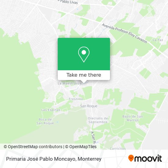Primaria José Pablo Moncayo map