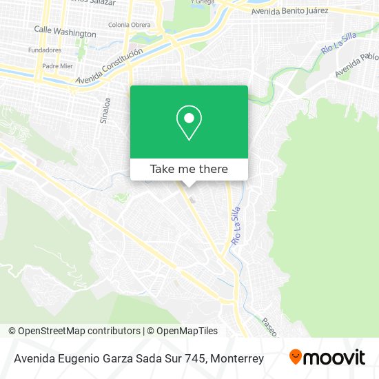 Mapa de Avenida Eugenio Garza Sada Sur 745