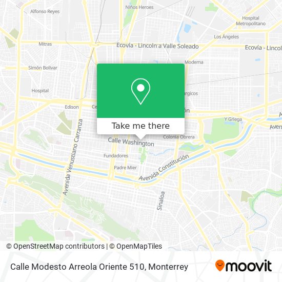 Calle Modesto Arreola Oriente 510 map