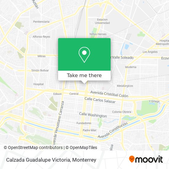 Calzada Guadalupe Victoria map