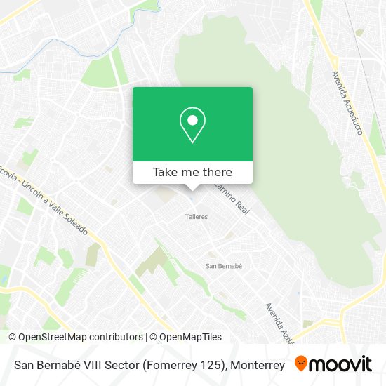 San Bernabé VIII Sector (Fomerrey 125) map
