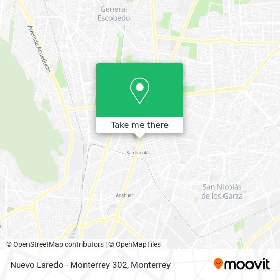 Nuevo Laredo - Monterrey 302 map
