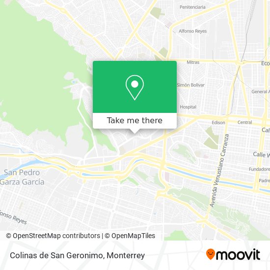Colinas de San Geronimo map