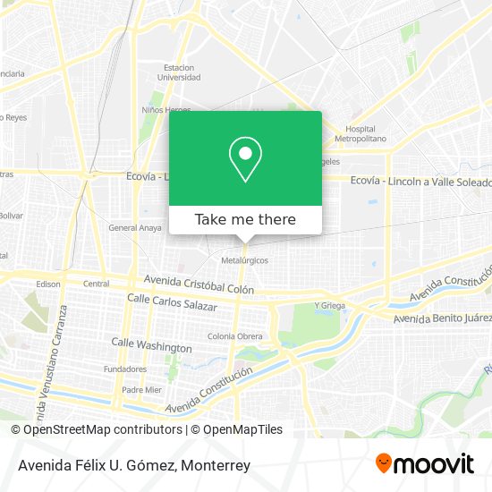 Avenida Félix U. Gómez map