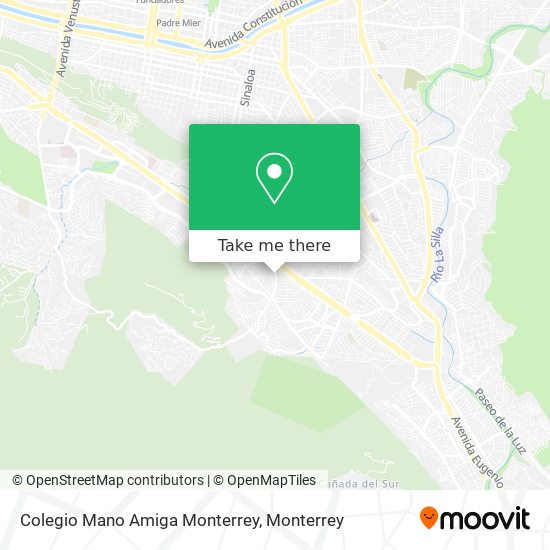 Colegio Mano Amiga Monterrey map