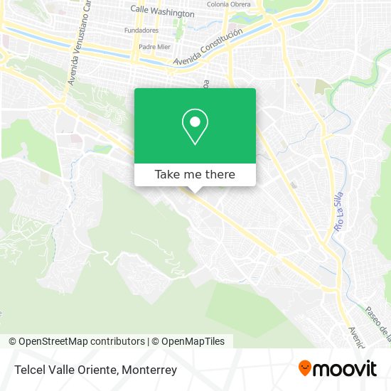 Telcel Valle Oriente map