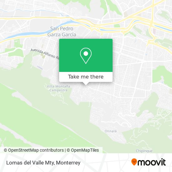 Mapa de Lomas del Valle Mty