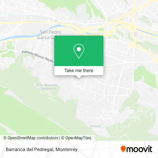 Barranca del Pedregal map
