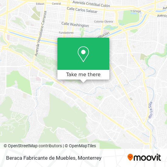Mapa de Beraca Fabricante de Muebles
