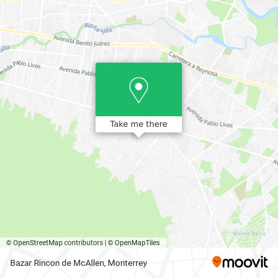 Bazar Rincon de McAllen map