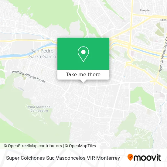 Super Colchones Suc Vasconcelos VIP map