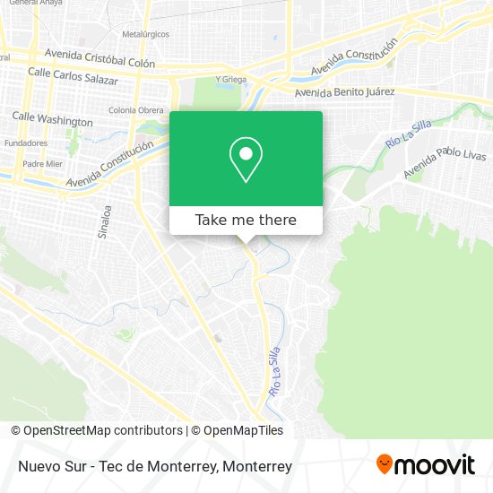 Nuevo Sur - Tec de Monterrey map