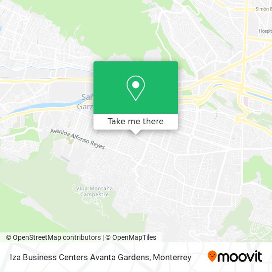Iza Business Centers Avanta Gardens map