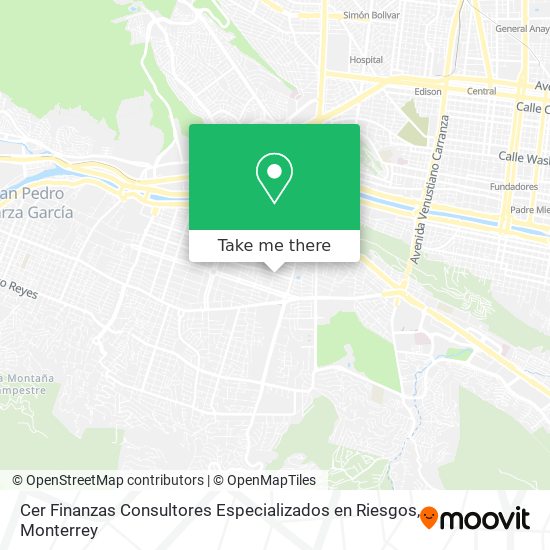 Cer Finanzas Consultores Especializados en Riesgos map