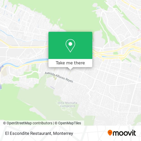 El Escondite Restaurant map