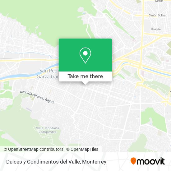 Dulces y Condimentos del Valle map