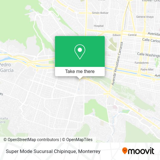 Super Mode Sucursal Chipinque map