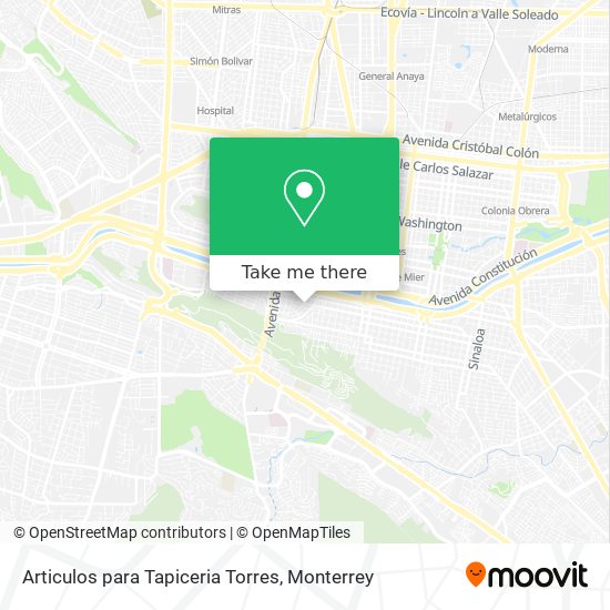 Mapa de Articulos para Tapiceria Torres