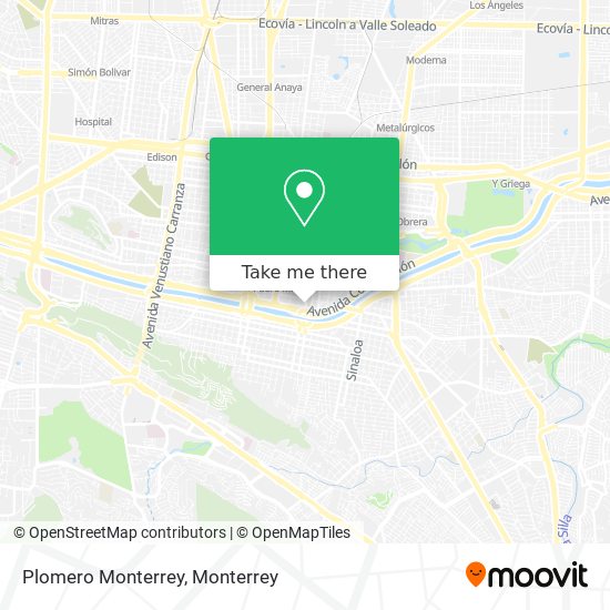 Plomero Monterrey map