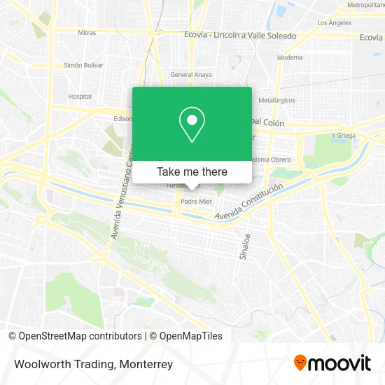 Mapa de Woolworth Trading