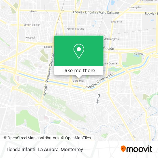 Mapa de Tienda Infantil La Aurora