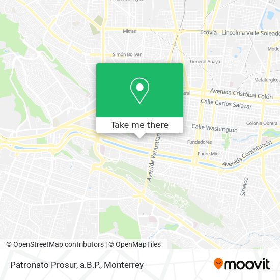 Patronato Prosur, a.B.P. map