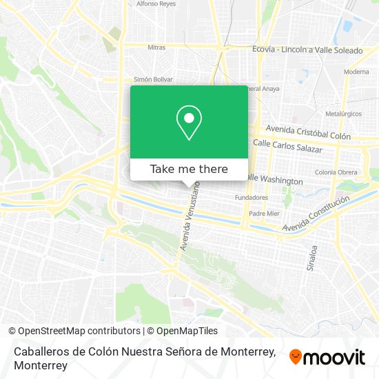Caballeros de Colón Nuestra Señora de Monterrey map