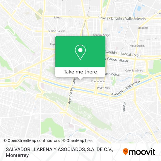 Mapa de SALVADOR LLARENA Y ASOCIADOS, S.A. DE C.V.
