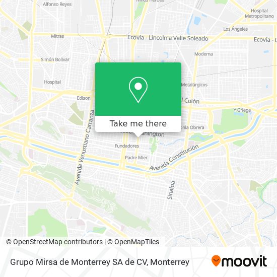 Grupo Mirsa de Monterrey SA de CV map