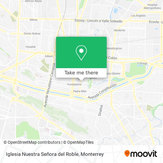 Mapa de Iglesia Nuestra Señora del Roble