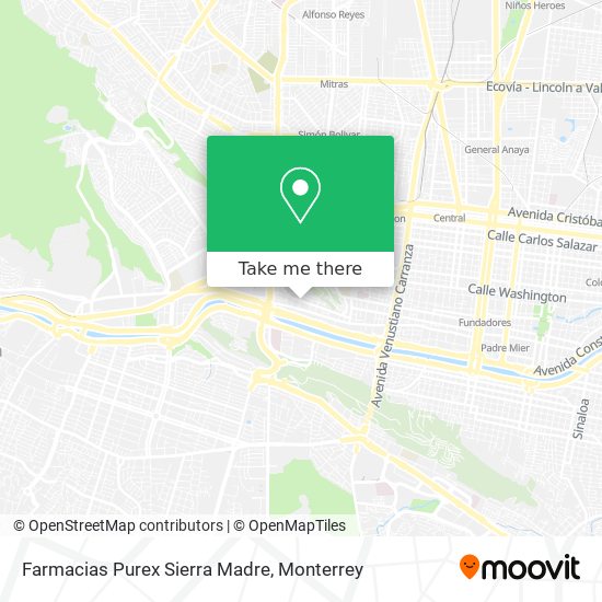 Farmacias Purex Sierra Madre map