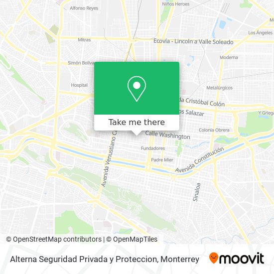 Alterna Seguridad Privada y Proteccion map