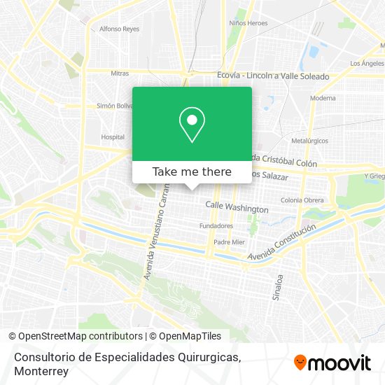 Mapa de Consultorio de Especialidades Quirurgicas