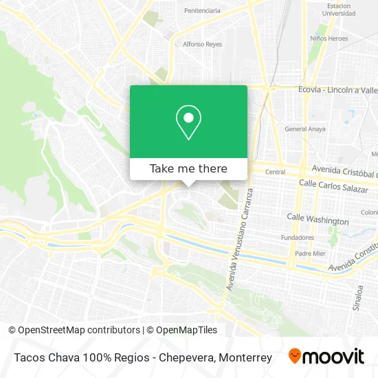 Tacos Chava 100% Regios - Chepevera map