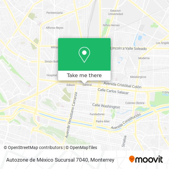 Autozone de México Sucursal 7040 map