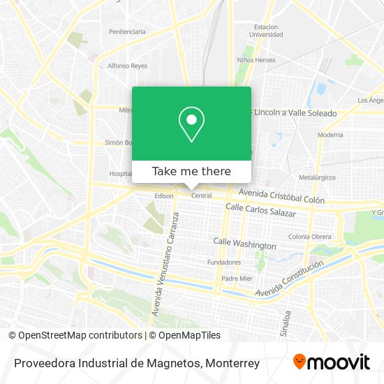 Mapa de Proveedora Industrial de Magnetos