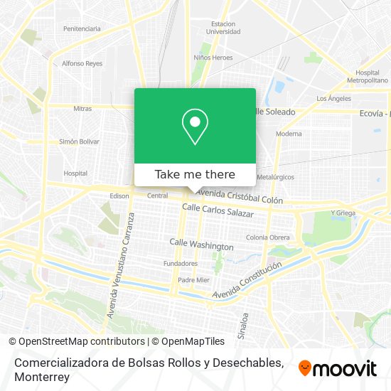 Comercializadora de Bolsas Rollos y Desechables map